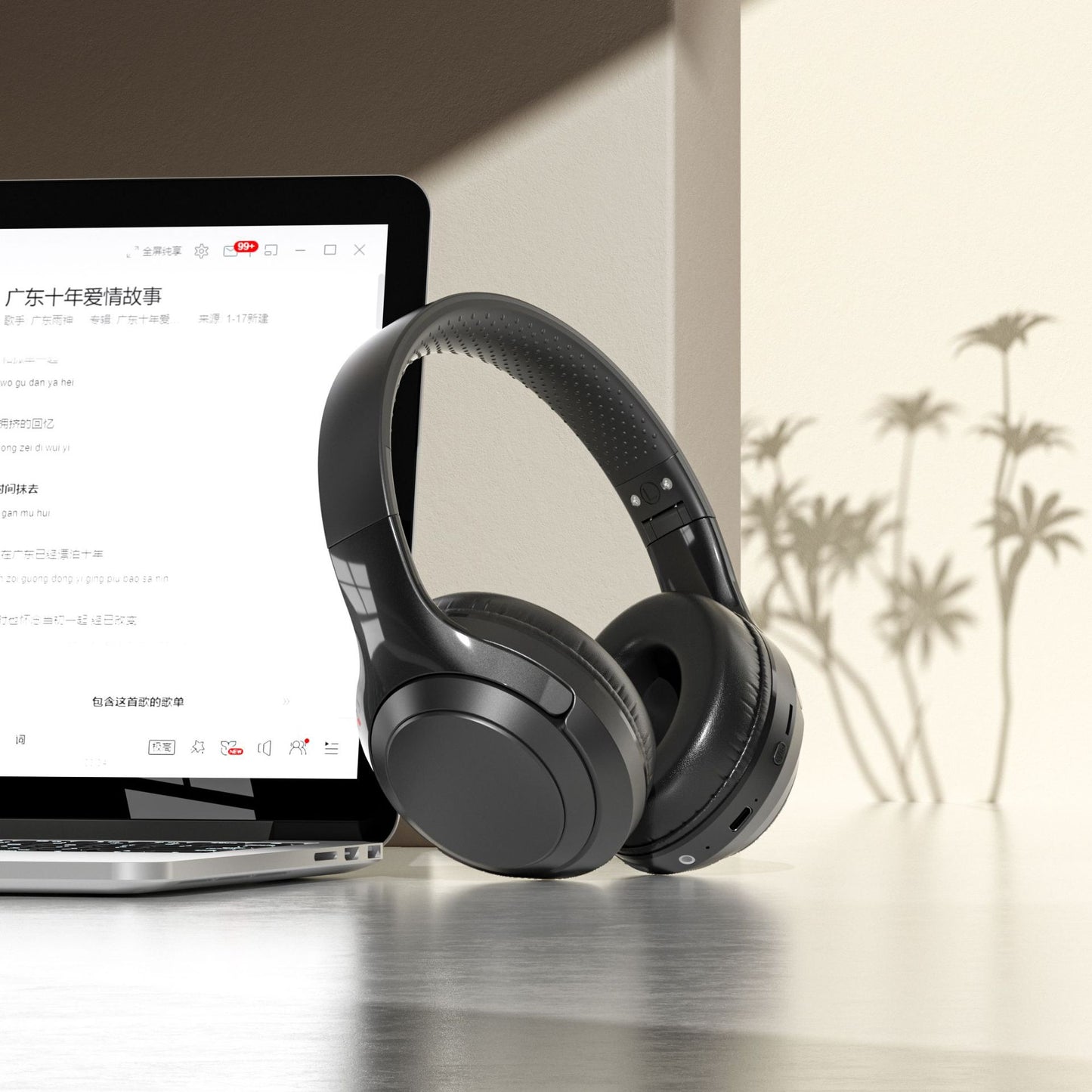 Head-mounted Bluetooth headphones